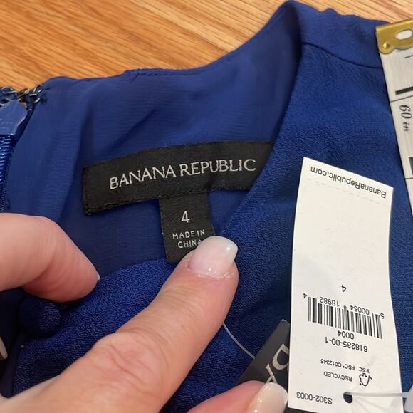 Banana Republic navy midi dress size 4 new with tag - Picture 4 of 6